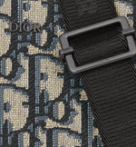 Pochette zippée à bandoulière Noir et Beige
