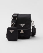 Sac porté épaule en Re-Nylon et cuir Saffiano