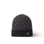 Bonnet et Écharpe Néo Petit Damier Noir