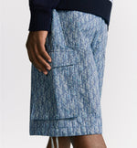 Bermuda cargo Dior Oblique
Twill de coton mélangé bleu