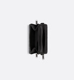 Pochette zippée à bandoulière
Toile jacquard Dior Oblique noir