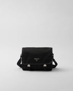 Sac porté épaule en Re-Nylon et cuir Saffiano