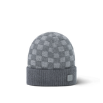 Bonnet et Écharpe Néo Petit Damier Gris