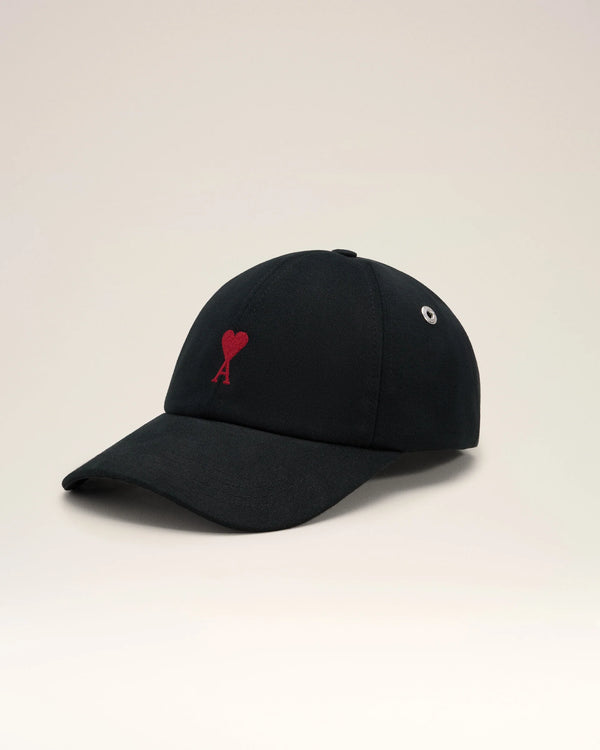Casquette Noire Broderie Ami De Coeur En Coton