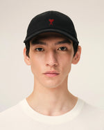 Casquette Noire Broderie Ami De Coeur En Coton