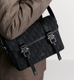 Sac Messenger à rabat Dior Hit The Road Noir
