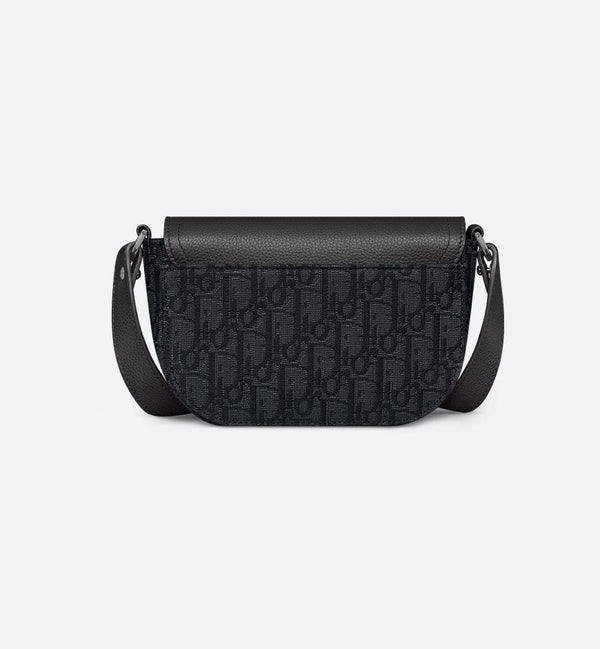 Mini sac Messenger à rabat Saddle Noir