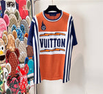 Tee-shirt orange/bleu