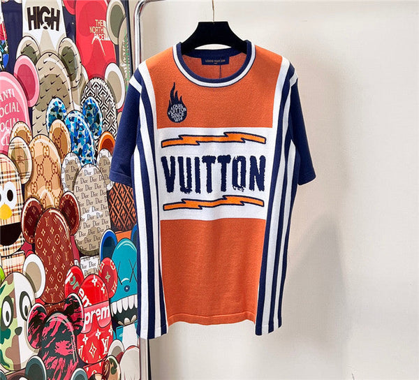 Tee-shirt orange/bleu