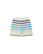 Gradient Wave Crochet Shorts