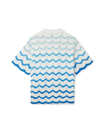 Wavy Gradient Crochet Shirt