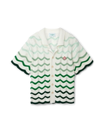 Wavy Gradient Crochet Shirt
