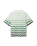 Wavy Gradient Crochet Shirt