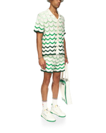 Wavy Gradient Crochet Shorts