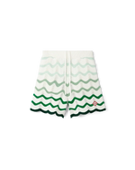 Wavy Gradient Crochet Shorts